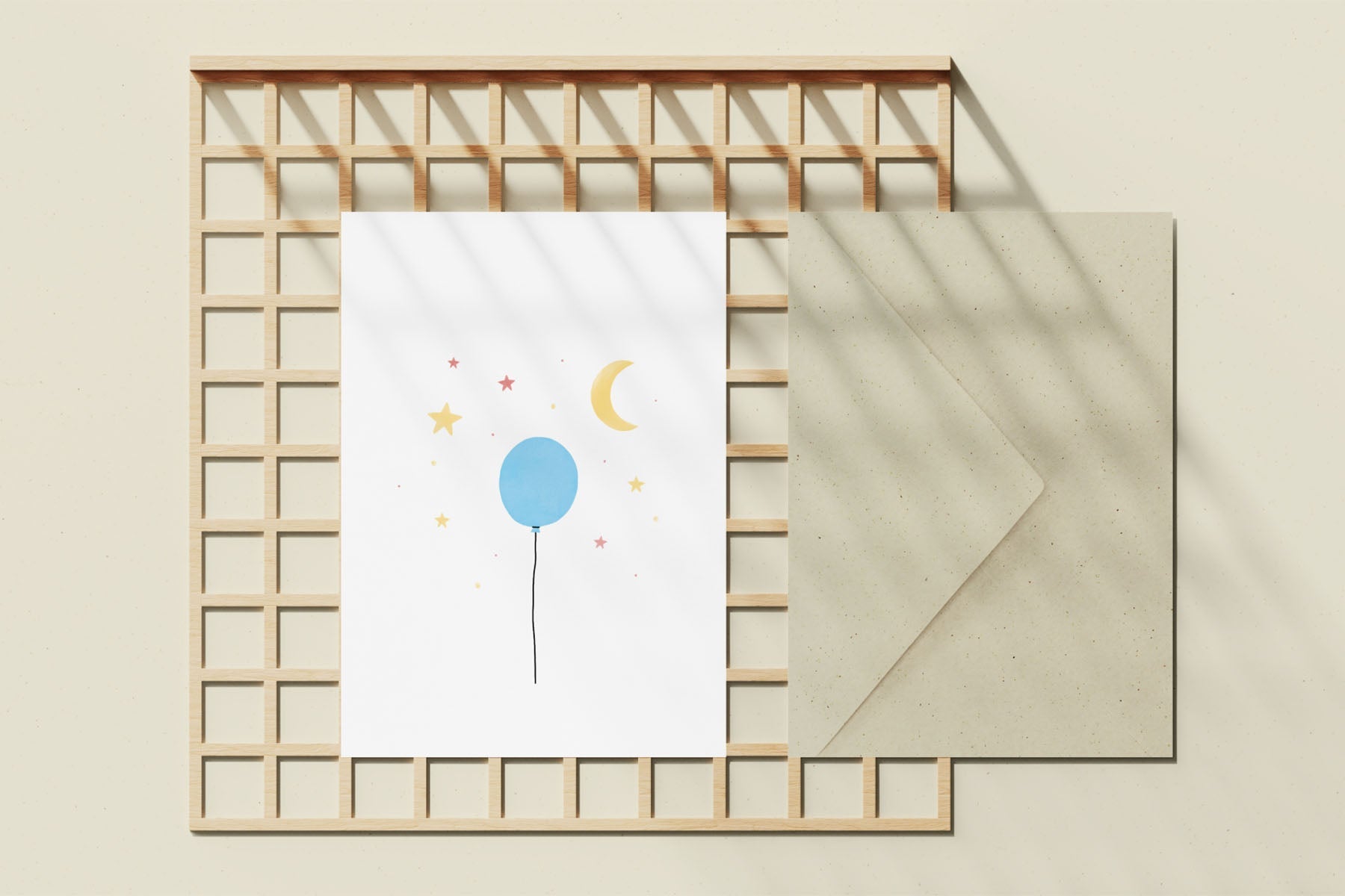 greeting card - balloon, Eokke, decorative greeting card, stationery shop, designer office supplies