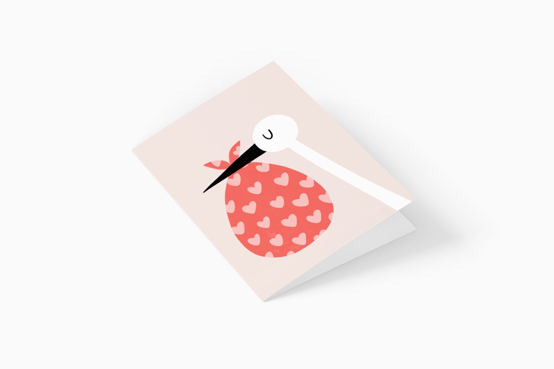 greeting card - stork, Eokke, decorative greeting card, stationery shop, designer office supplies