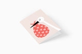 greeting card - stork, Eokke, decorative greeting card, stationery shop, designer office supplies