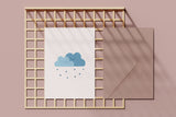greeting card - clouds, Eokke, decorative greeting card, stationery shop, designer office supplies
