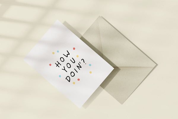 greeting card - how you doin, Eokke, decorative greeting card, stationery shop, designer office supplies