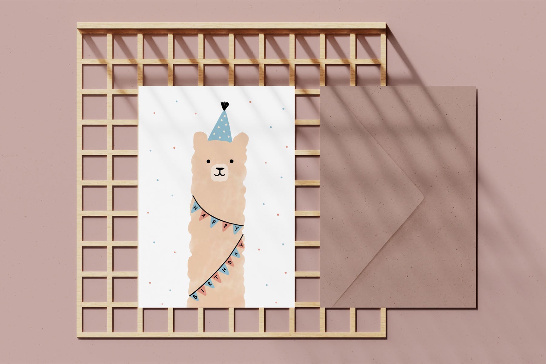 greeting card - llama, Eokke, decorative card, stationery shop, designer office supplies