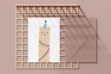greeting card - llama, Eokke, decorative card, stationery shop, designer office supplies