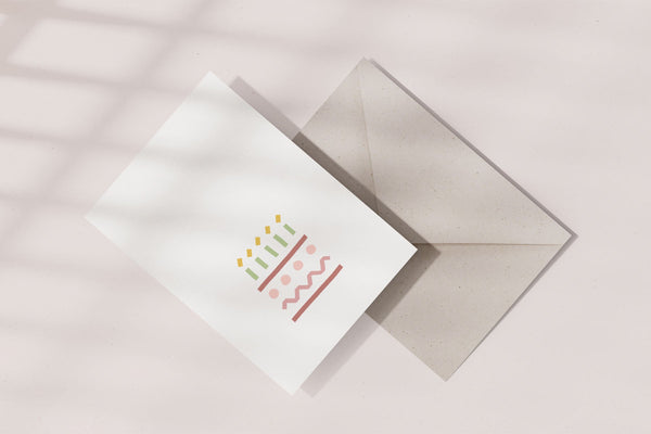 greeting card - small birthday cake, Eokke, decorative greeting card, stationery shop, designer office supplies