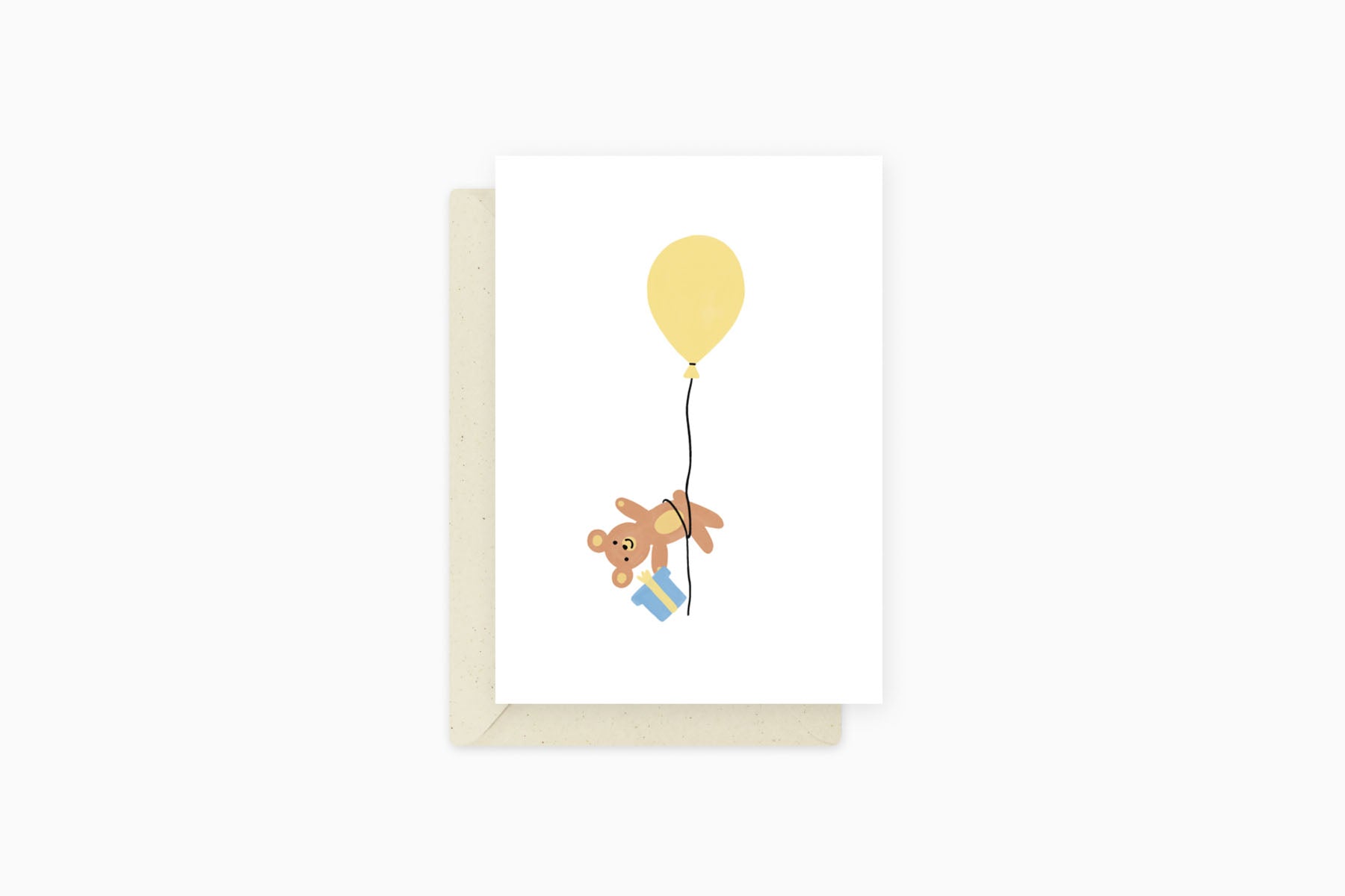 greeting card - teddy bear, Eokke, decorative greeting card, stationery shop, designer office supplies
