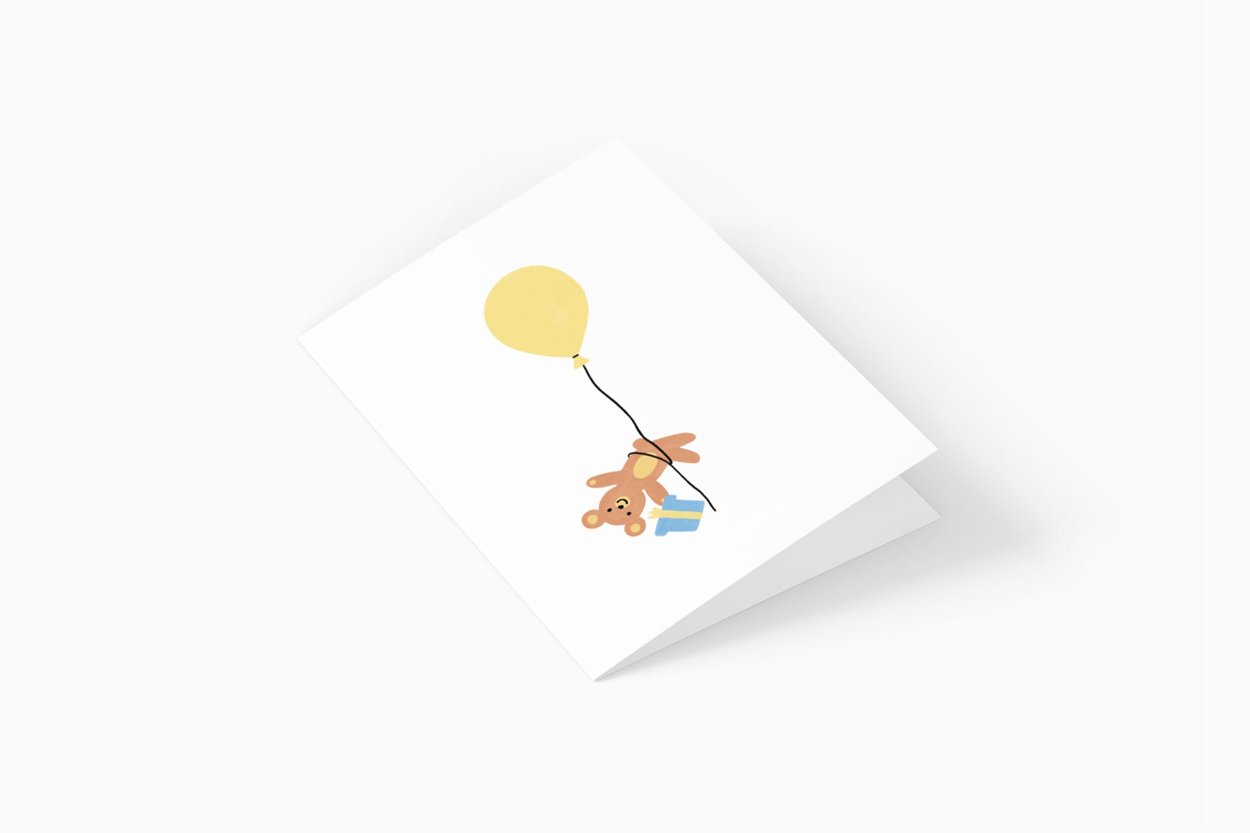 greeting card - teddy bear, Eokke, decorative greeting card, stationery shop, designer office supplies