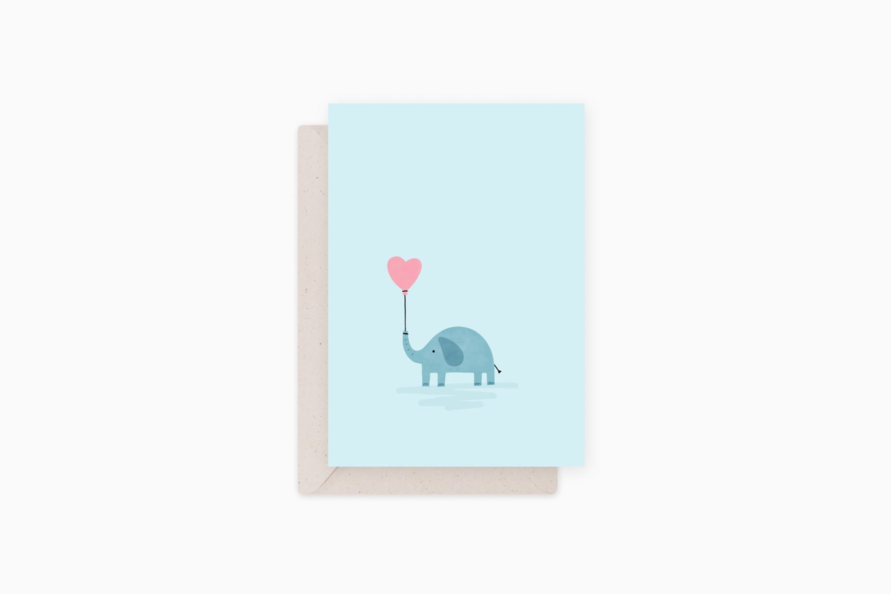 greeting card - elephant, Eokke, decorative greeting card, stationery shop, designer office supplies