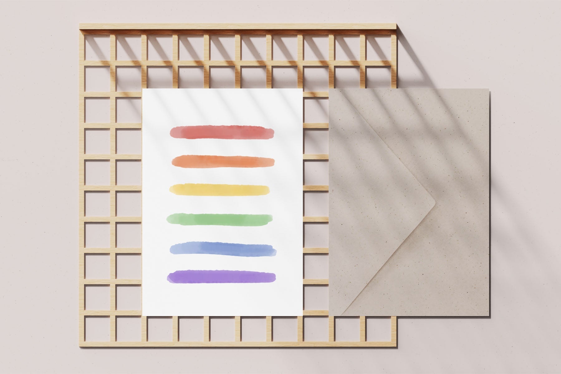 greeting card - rainbow, Eokke, decorative greeting card, stationery shop, designer office supplies