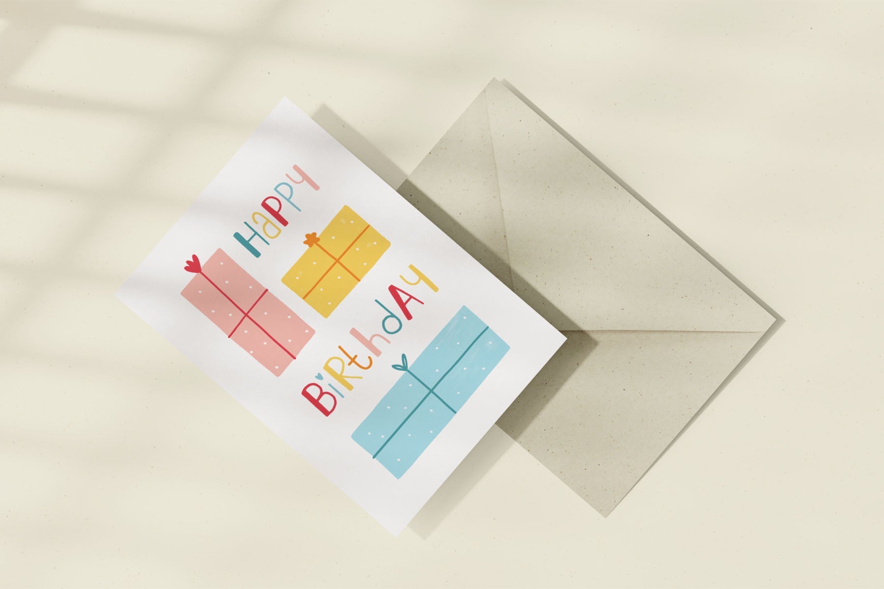 greeting card - presents, Eokke, decorative greeting card, stationery shop, designer office supplies