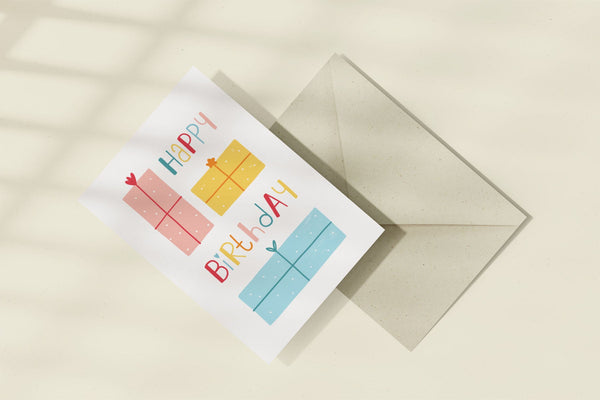 greeting card - presents, Eokke, decorative greeting card, stationery shop, designer office supplies