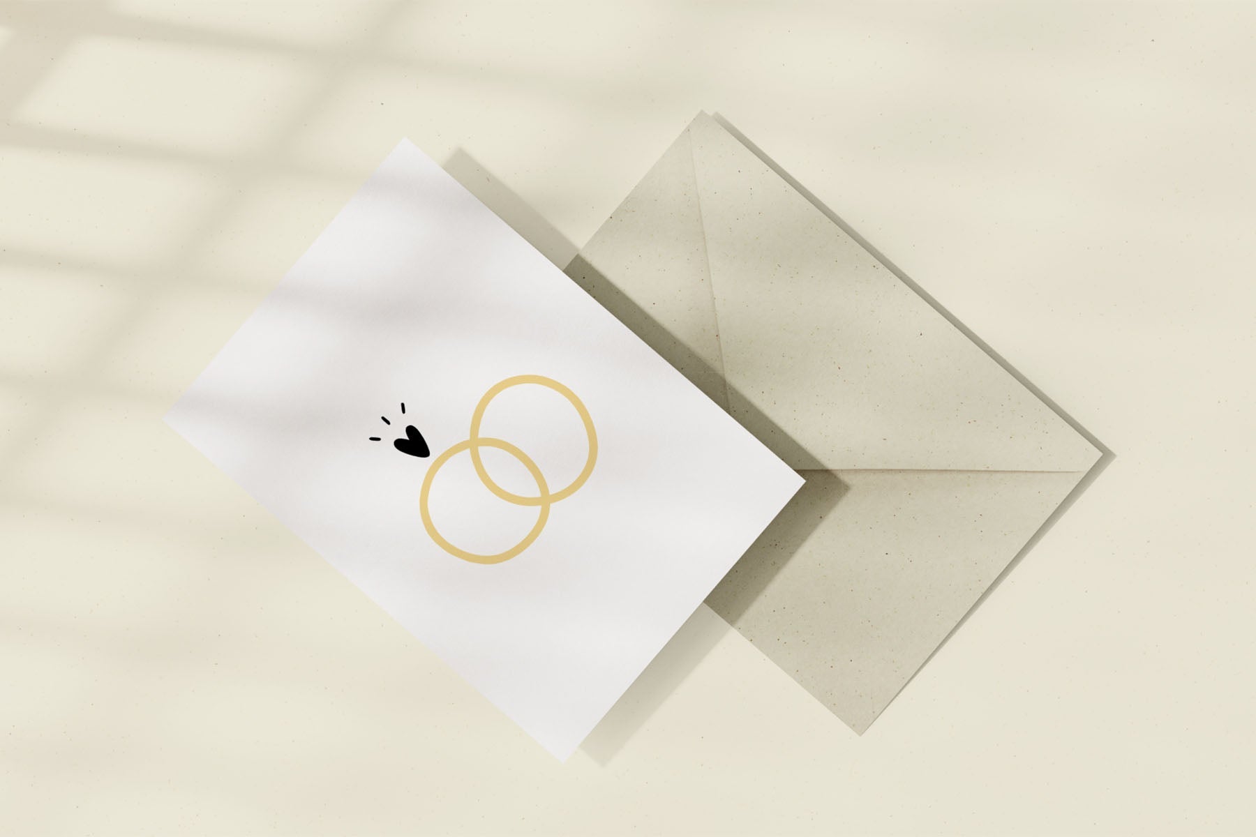 greeting card - rings, Eokke, decorative greeting card, stationery shop, designer office supplies
