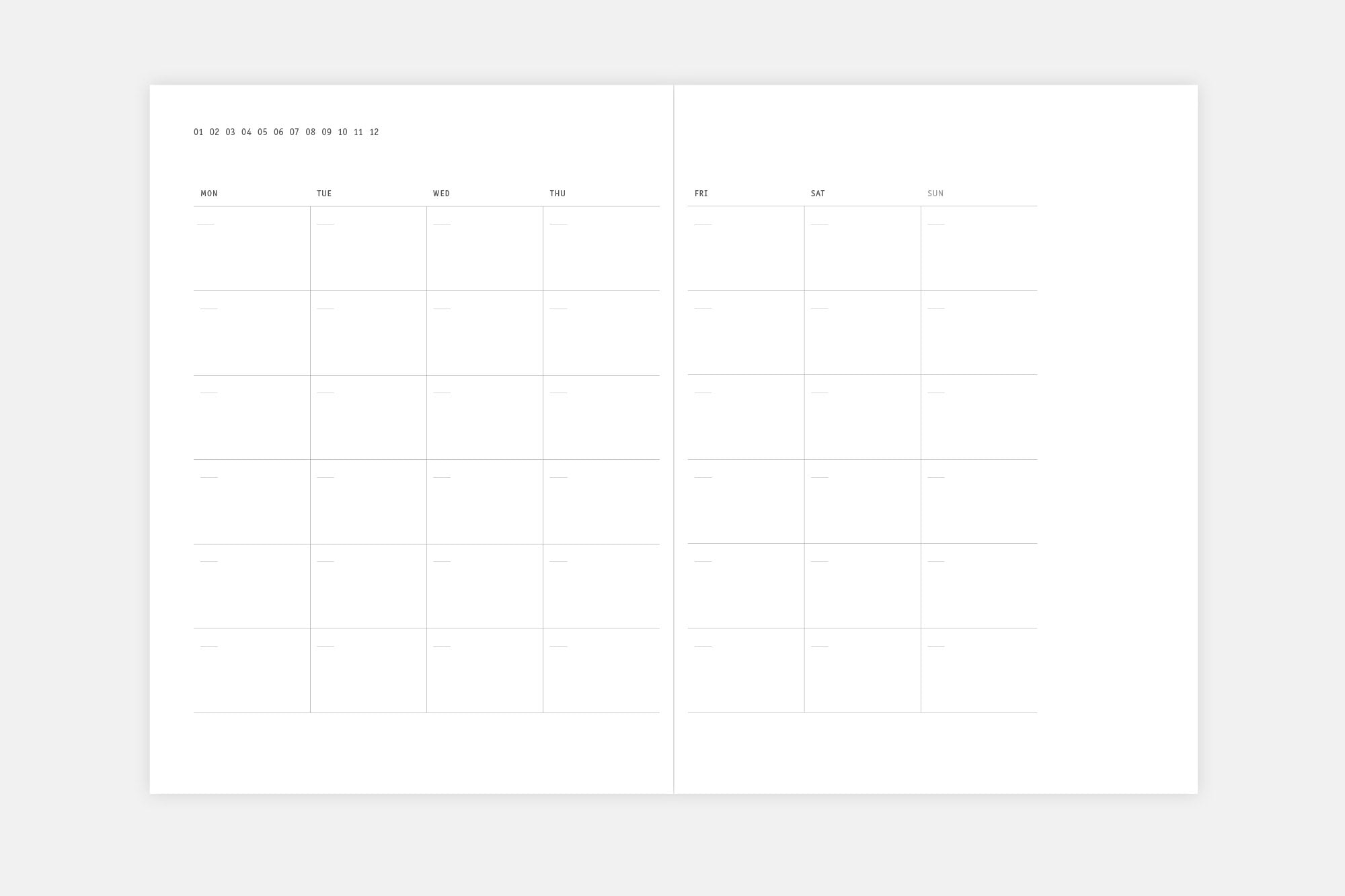Klasyk Planner, Undated – Blueberry, Papierniczeni, designer's stationery, home office
