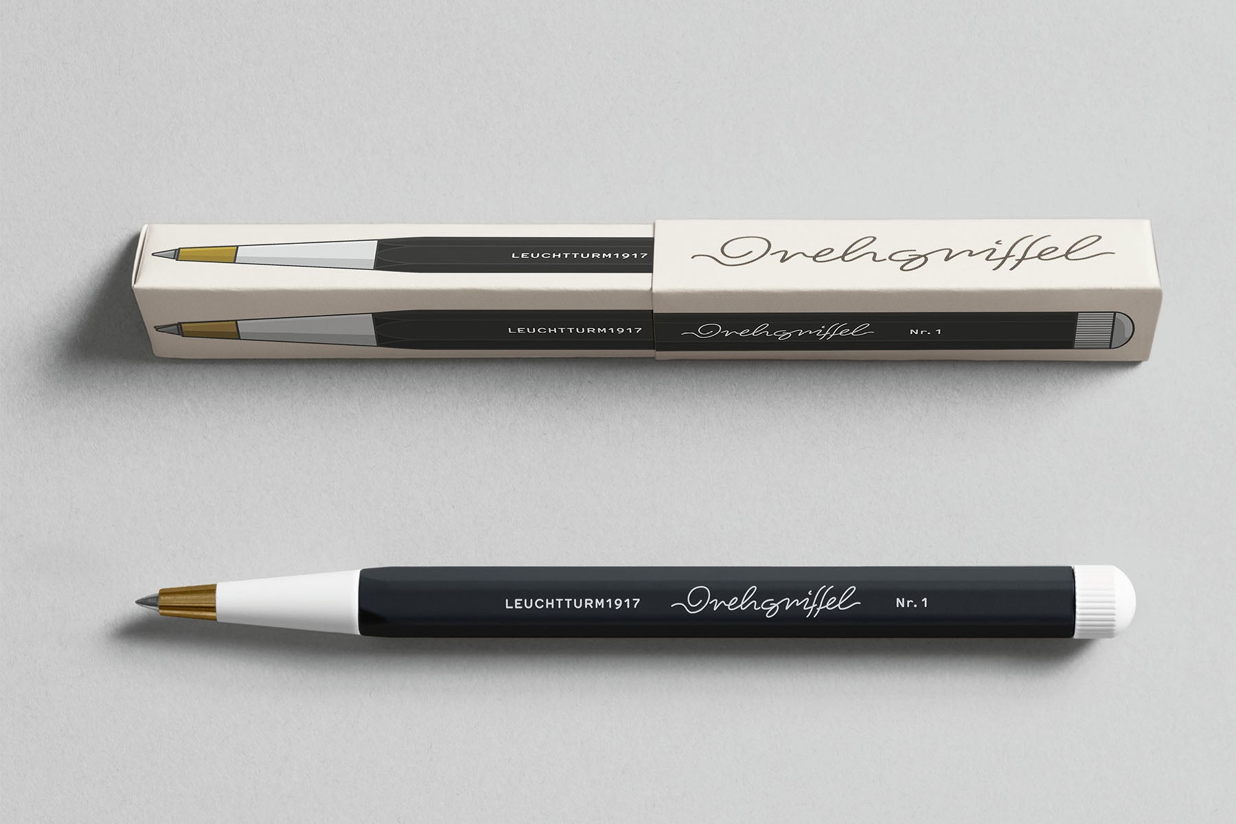 Drehgriffel Gel Ink Ballpoint Pen – Black, Leuchtturm1917, designer's stationery, home office