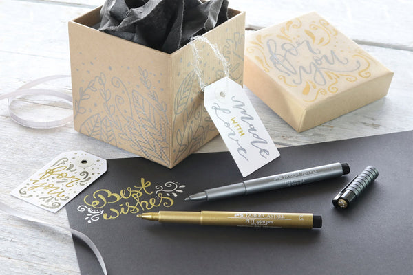 PITT artist pen - gold 250, złoty pisak metaliczny, Faber-Castell, bullet journal