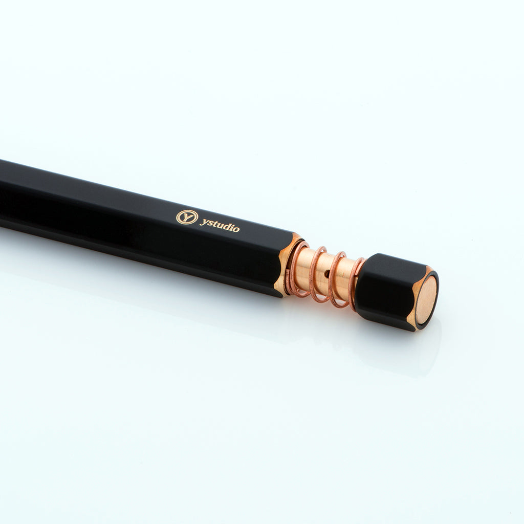 ystudio Brass Ballpoint Pen - Black, ystudio, designer's stationery, home office