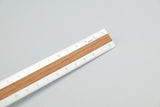 Midori Aluminium Ruler with Beech Wood, Midori, home office, stationeryInlay