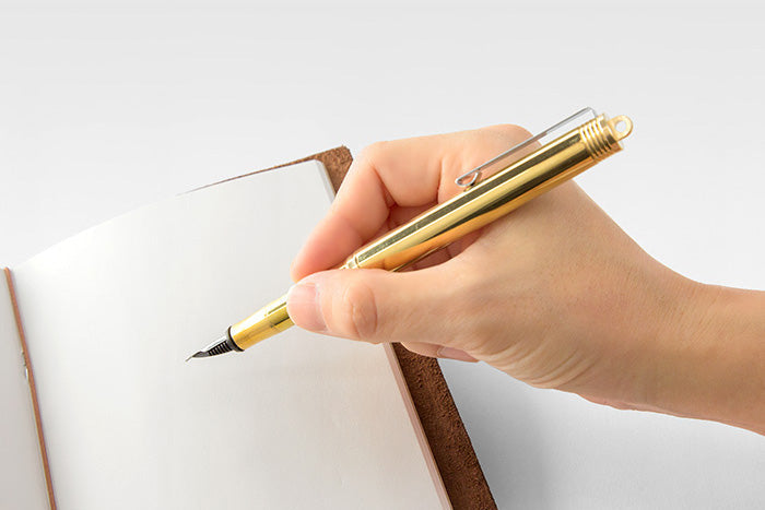 Midori TRC Brass Fountain Pen, Traveler's Company, designer"s stationery, home office