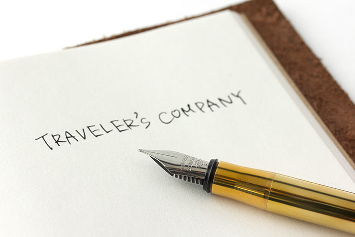 Midori TRC Brass Fountain Pen, Traveler's Company, designer"s stationery, home office