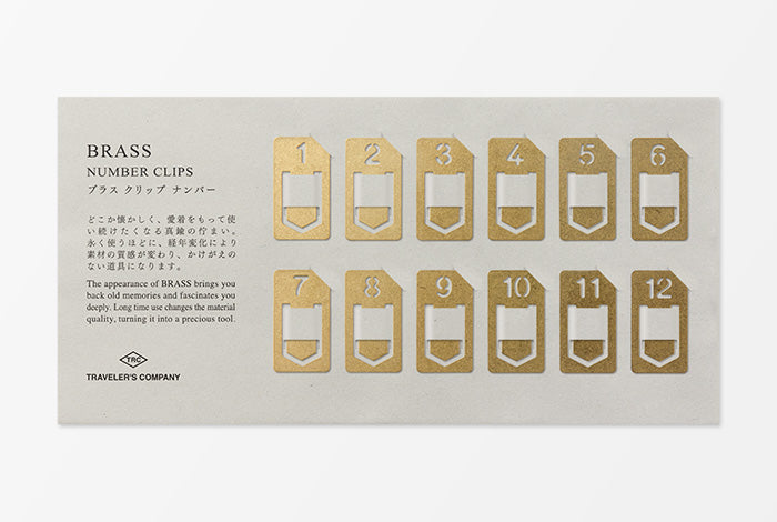 Midori TRC Brass Clips, Traveler's Company, home office, stationery
