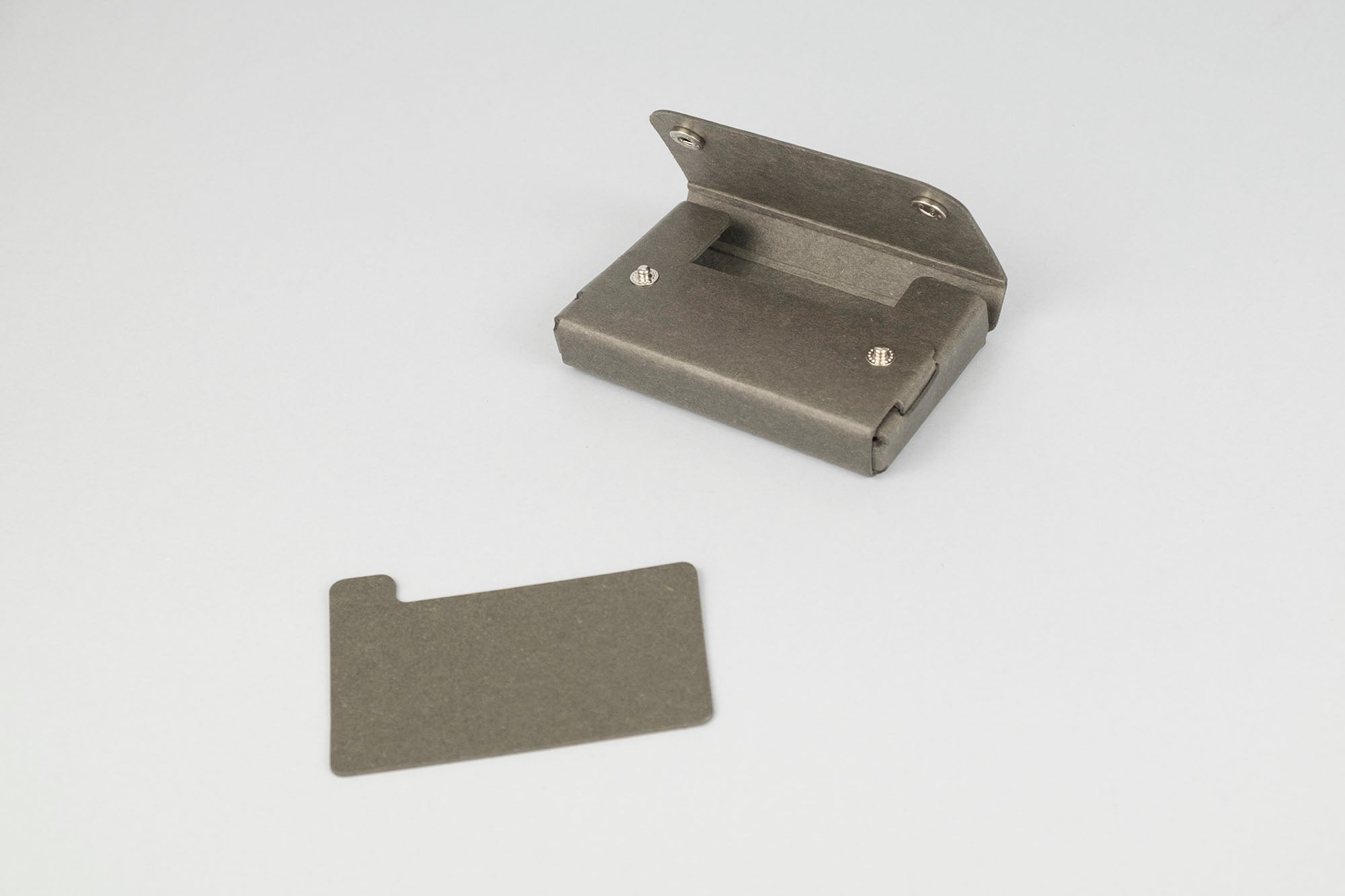 Midori Business Card Case with Snap Button Closure, Midori, home office, stationery design