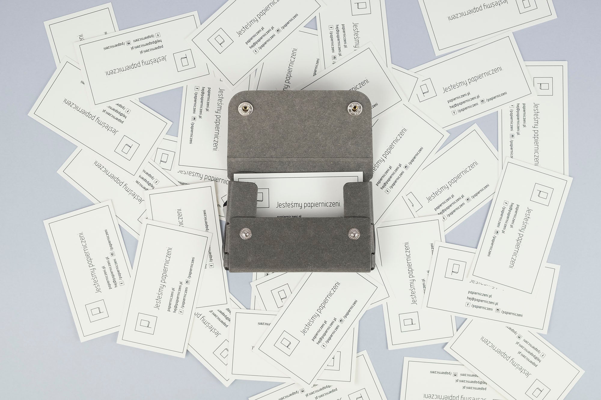 Midori Business Card Case with Snap Button Closure, Midori, home office, stationery design