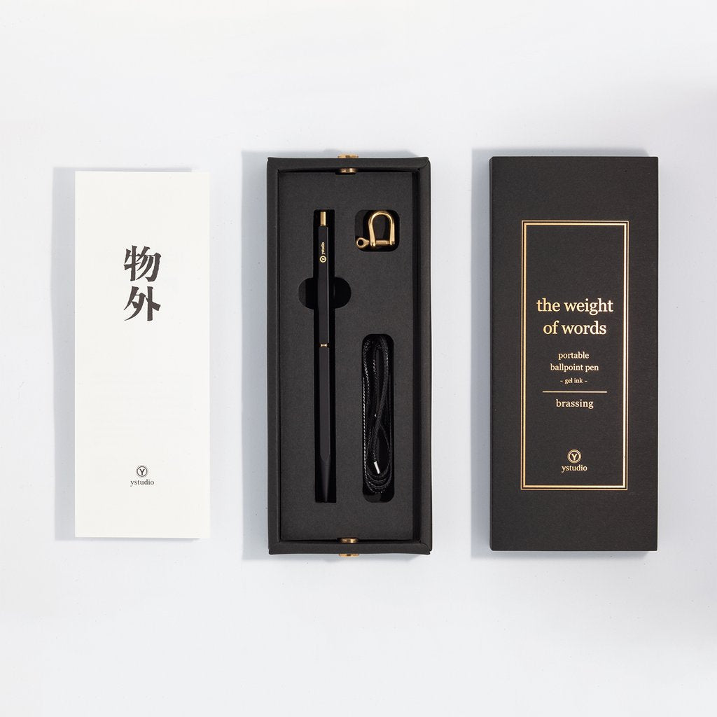 ystudio Brass Resin Ballpoint Pen, ystudio, designer's stationery, home office