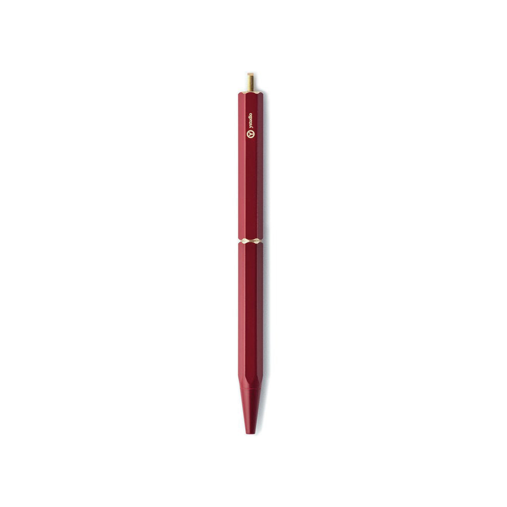 ystudio Brass Resin Ballpoint Pen – Red, ystudio, designer's stationery, home office