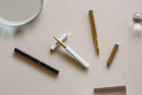 ystudio Brass Rollerball Pen - White, ystudio, stationery design