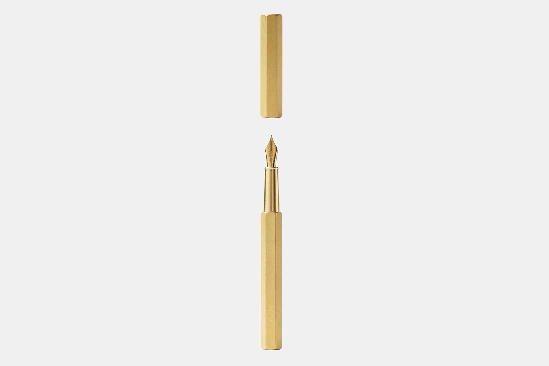 Classic Revolve Fountain Pen – Brass, ystudio, stationery design, home office