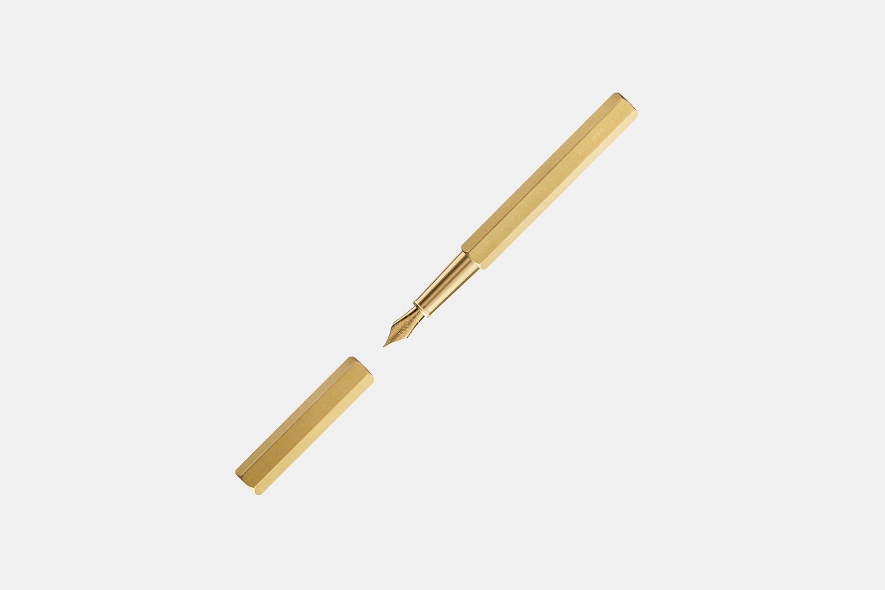Classic Revolve Fountain Pen – Brass, ystudio, stationery design, home office