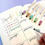 Set of 6 Kuretake Clean Color Dot – Mild Smoky, Kuretake, stationery design