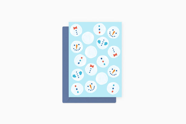 Christmas Greeting Card – Snowmen, Eökke, stationery design
