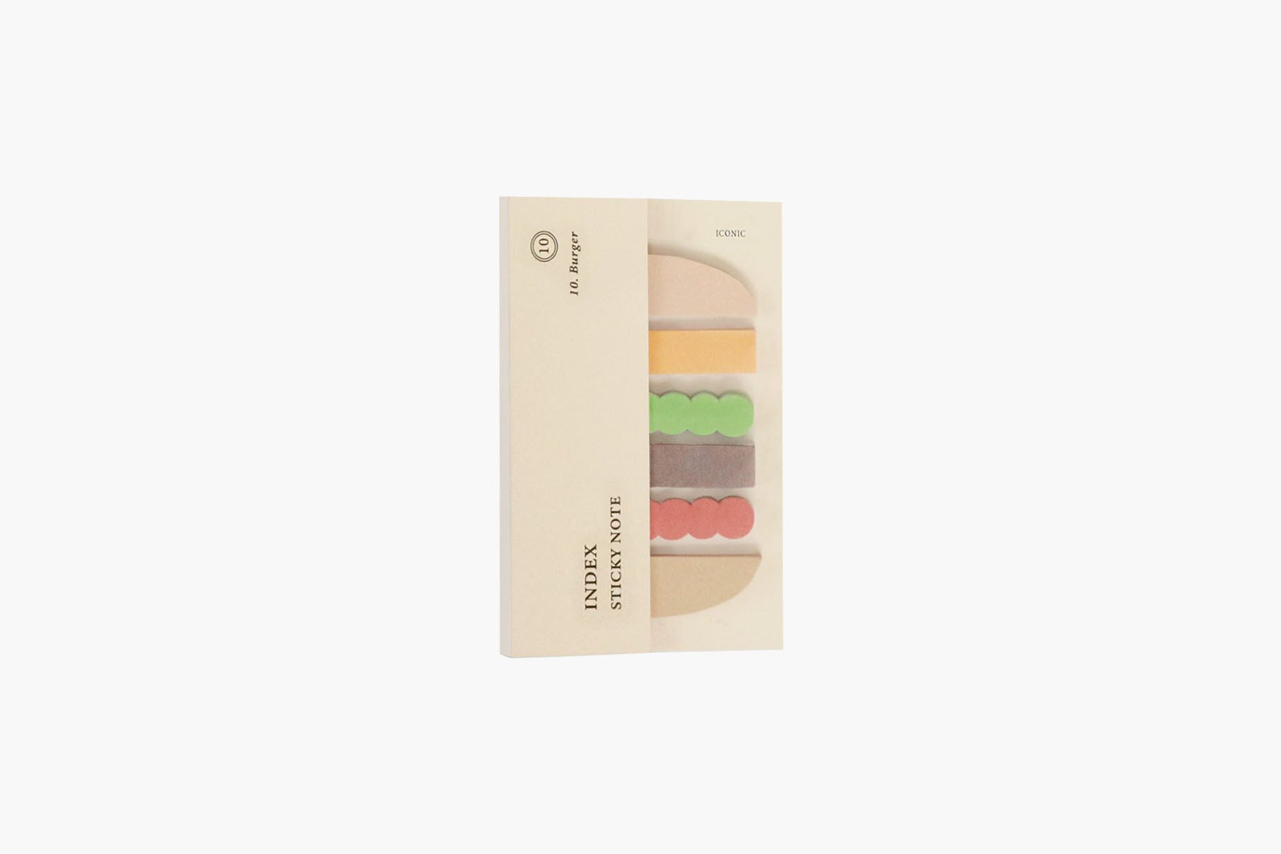 Index Sticky Bookmarks – Burger, Iconic, stationery design