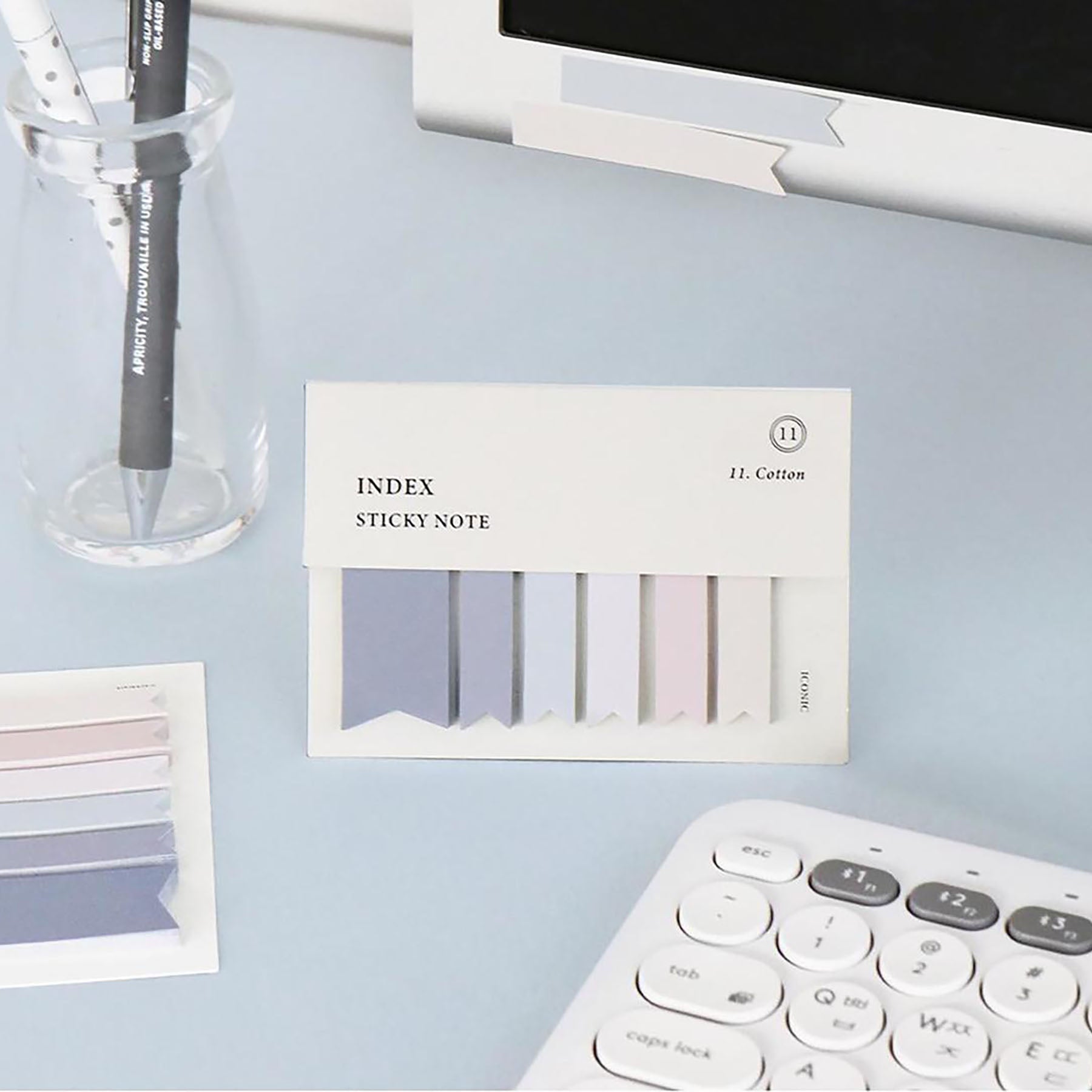 Index Sticky Bookmarks – Cotton, Iconic, stationery design