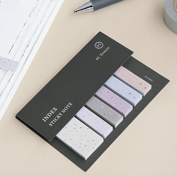 Index Sticky Bookmarks – Terrazzo, Iconic, stationery design