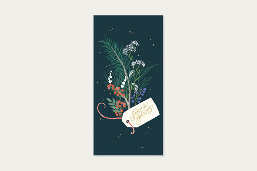 Pop-up Christmas Greeting Card – Flower Bouquet, UWP Luxe, stationery design