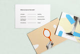 In search of indentity - getting to know you(rself)!, Myślnik, stationery design