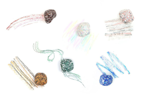 Colorgem #2 Crayons, Box of 3 – Granite, Pearl, Lapis Lazuli, Unto, stationery design
