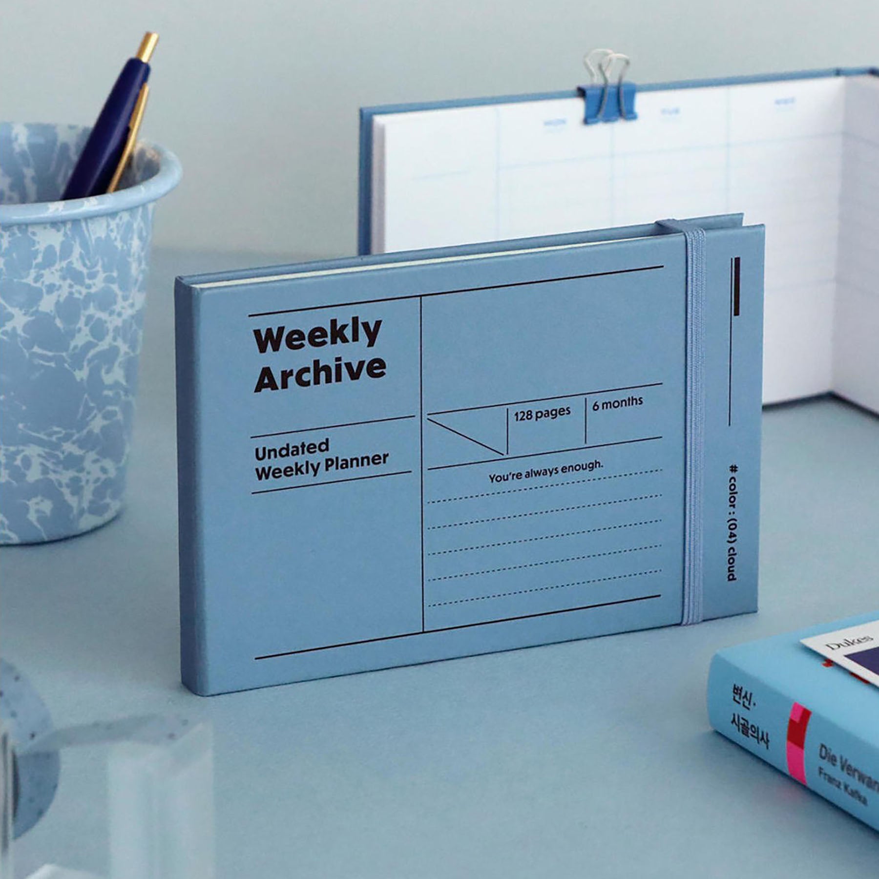 Undated Weekly Planner 6 Months, ICONIC, stationery design