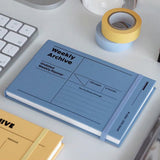 Undated Weekly Planner 6 Months, ICONIC, stationery design