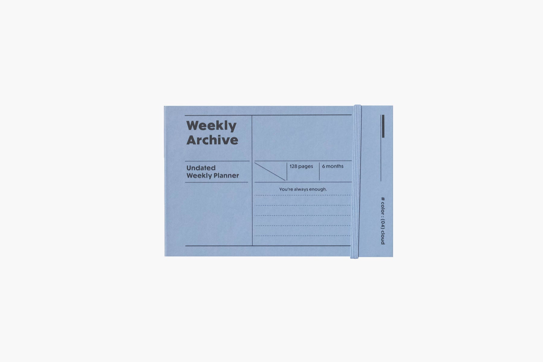 Undated Weekly Planner 6 Months, ICONIC, stationery design