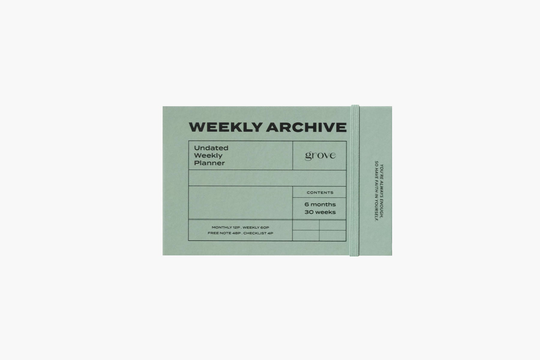 Undated Weekly Planner 6 Months, ICONIC, stationery design