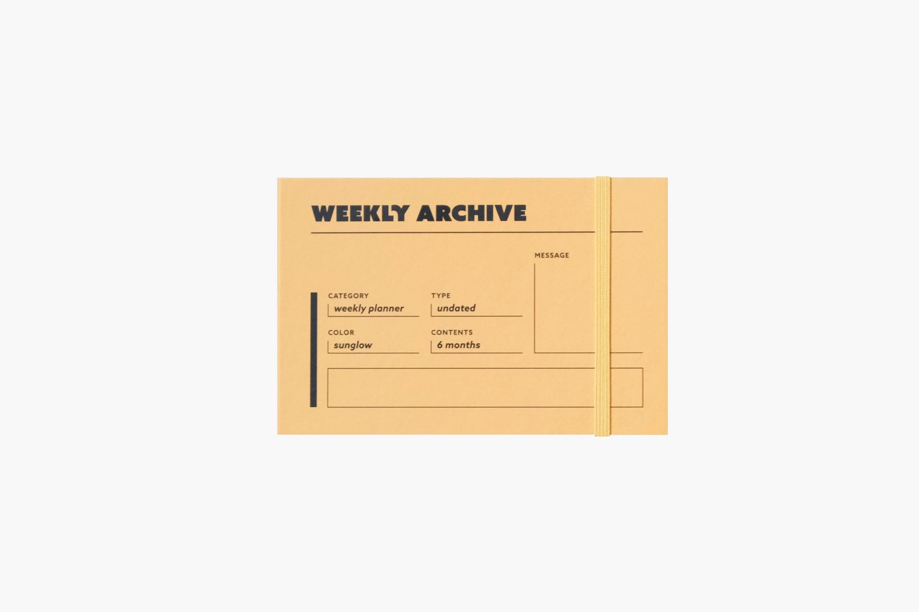 Undated Weekly Planner 6 Months, ICONIC, stationery design