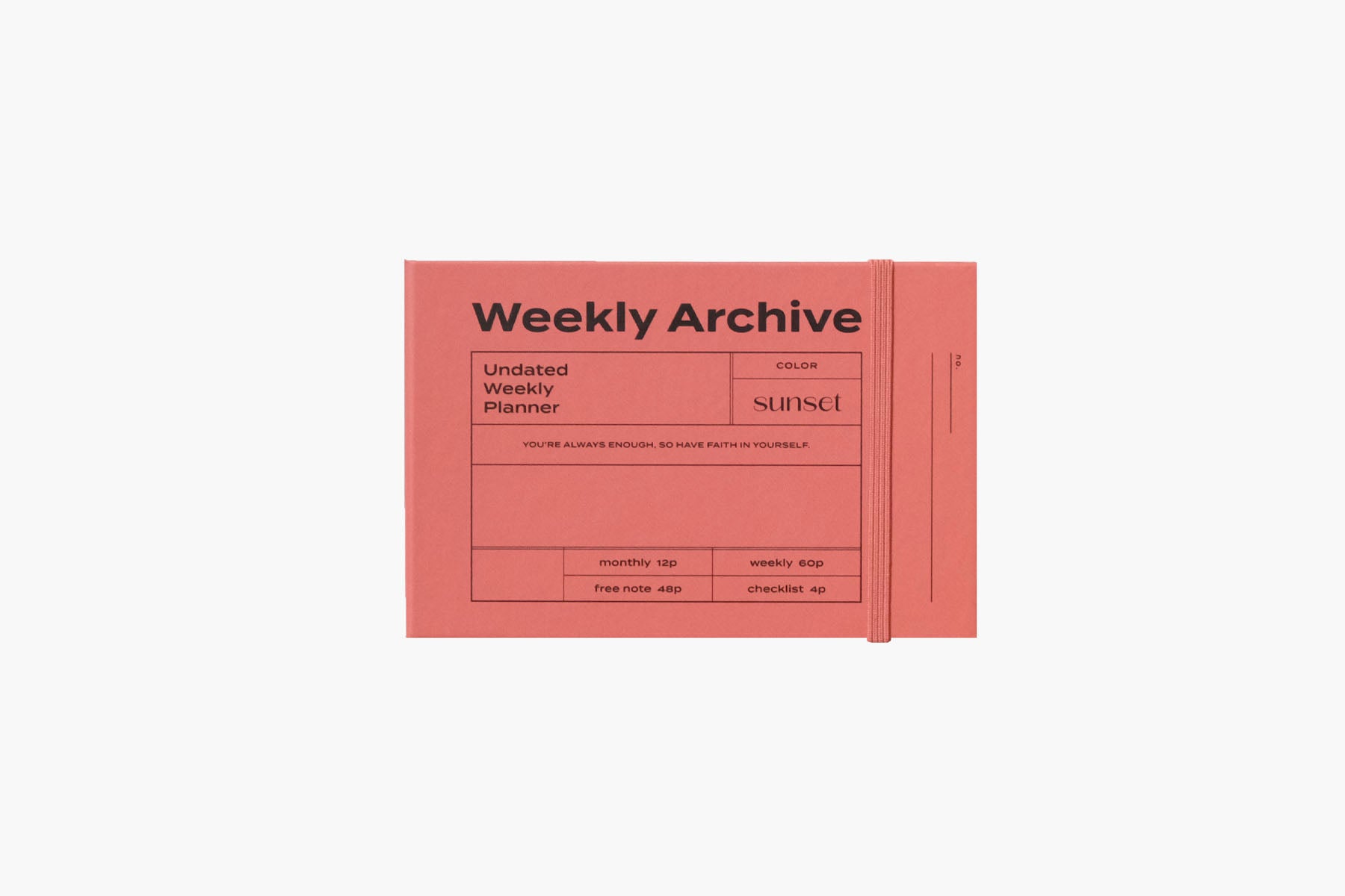 Undated Weekly Planner 6 Months, ICONIC, stationery design