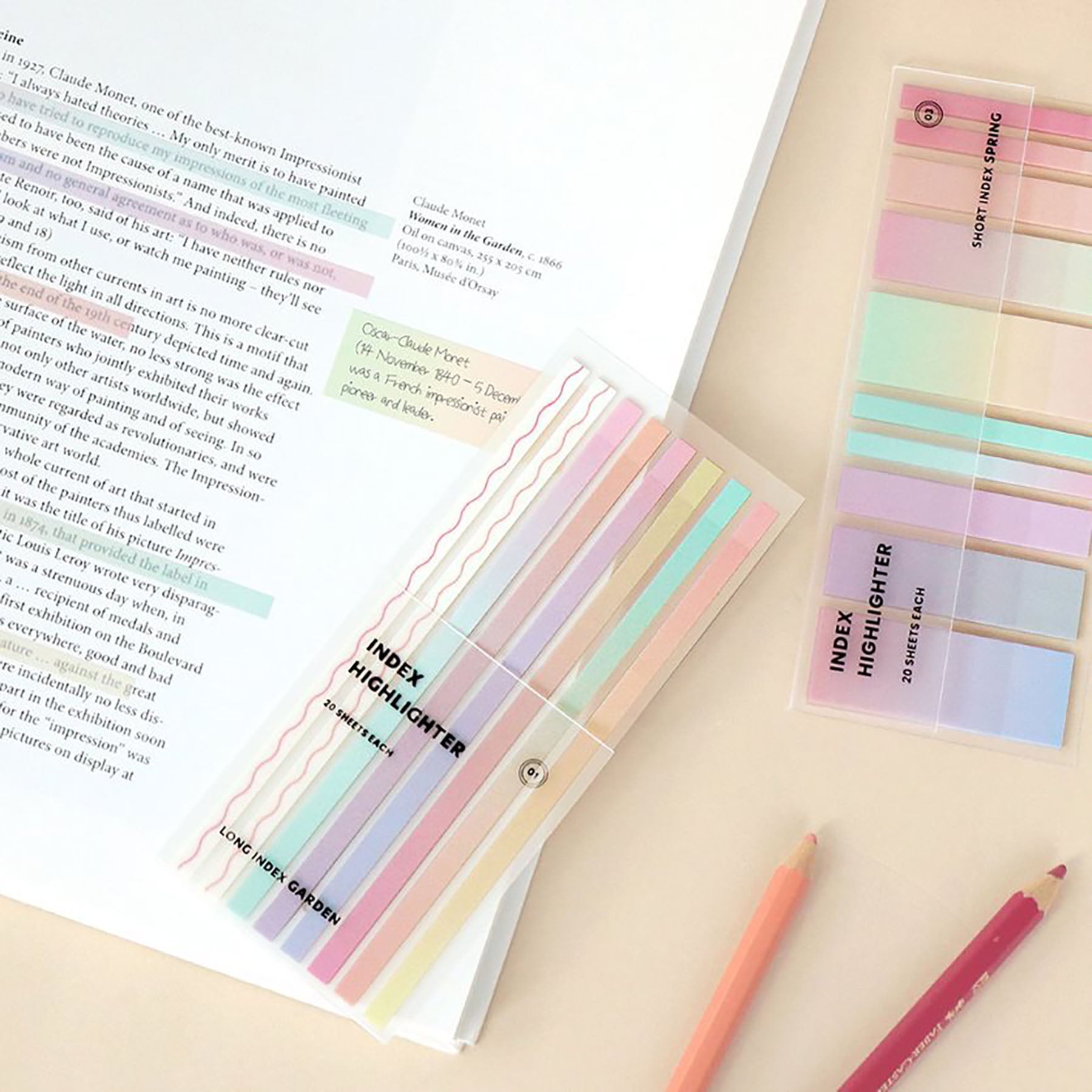Index Sticky Bookmarks – Garden, Iconic, stationery design