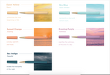 YSTUDIO Glamour Evolve Ocean Sustainable Rollerball Pen – Sky Blue, ystudio, stationery design