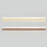 Midori Aluminium Ruler with Beech Wood, Midori, home office, stationeryInlay