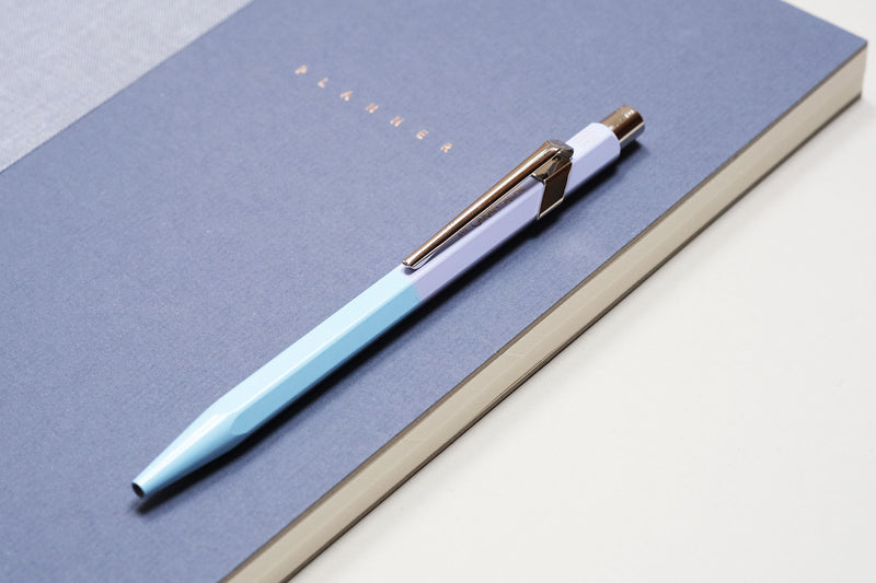 Caran d’Ache 849 Paul Smith Aluminium Ballpoint Pen – Sky Blue & Lavender, Caran d'Ache, stationery design