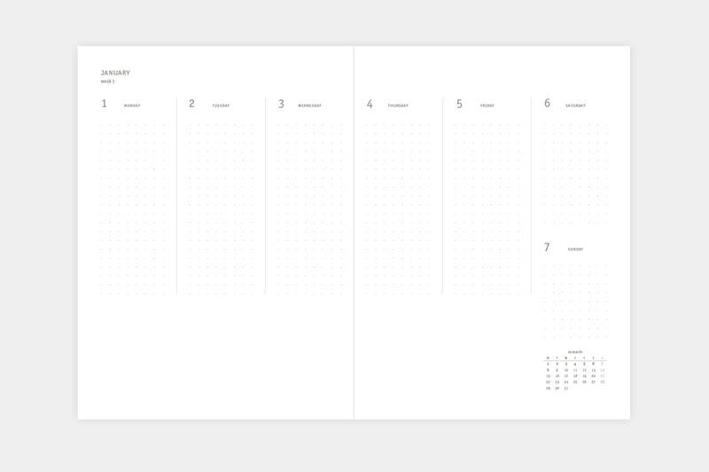 KLASYK MMXXIV Calendar – Anthracite, Papierniczeni, calendar 2024, stationery design