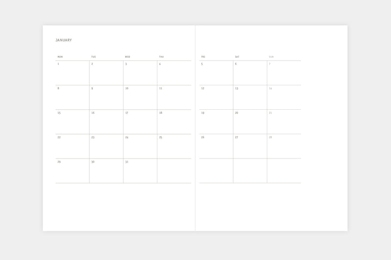 KLASYK MMXXIV Calendar – Anthracite, Papierniczeni, calendar 2024, stationery design
